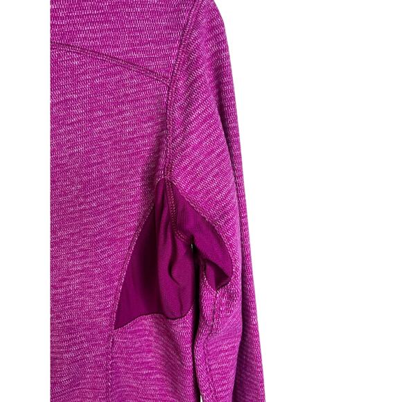 Lululemon Base Runner Long Sleeve Shirt Womens M Mini Check Pique Raspberry - Picture 7 of 8